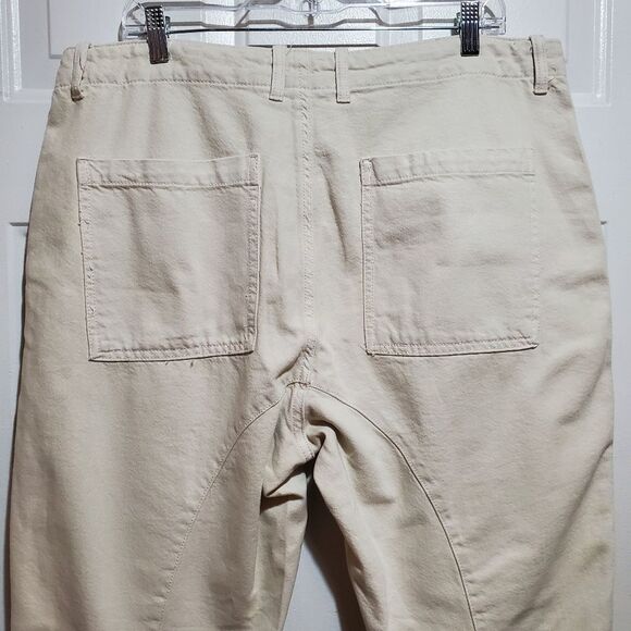 Zara Ivory Cropped Pants Size XXL Plus - Picture 5 of 10